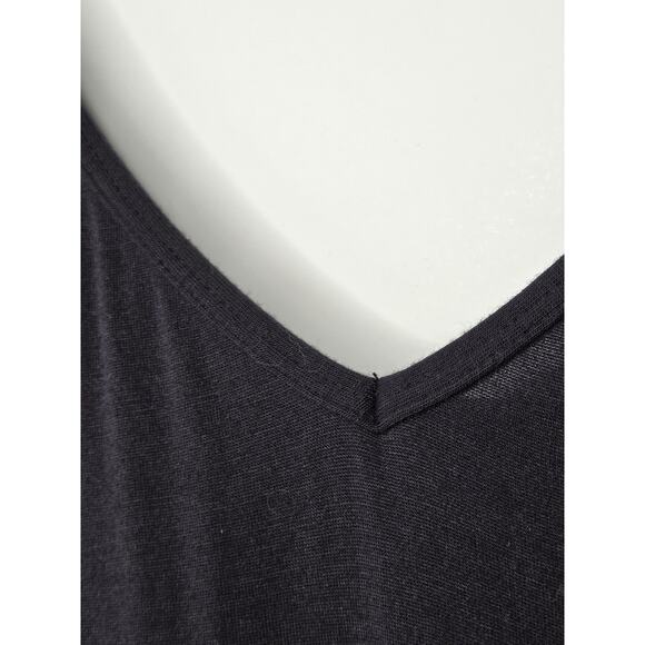 🎄 Splendid sleeveless v-neck flare bottom jumpsuit cozy lounger small black - Picture 7 of 17